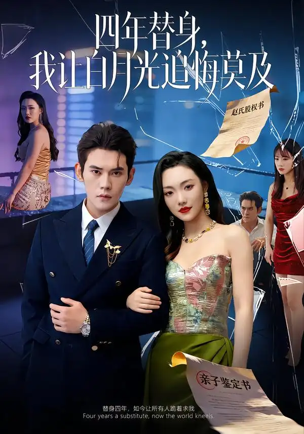 四年替身，我让白月光追悔莫及 - 短剧短剧海报图片
