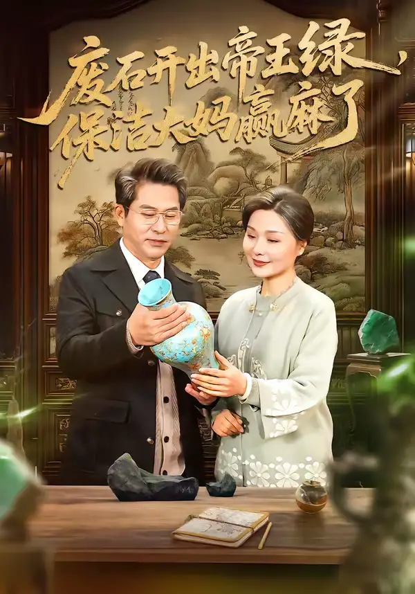 废石开出帝王绿，保洁大妈赢麻了 - 短剧短剧海报图片