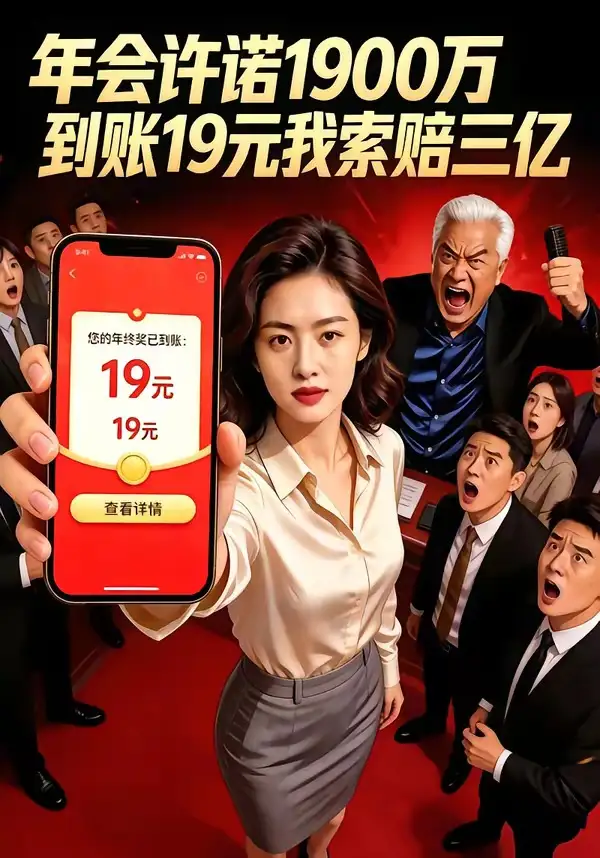 年会许诺1900万,到账19元我索赔三亿&年会许诺1900万到账19元我索赔三亿