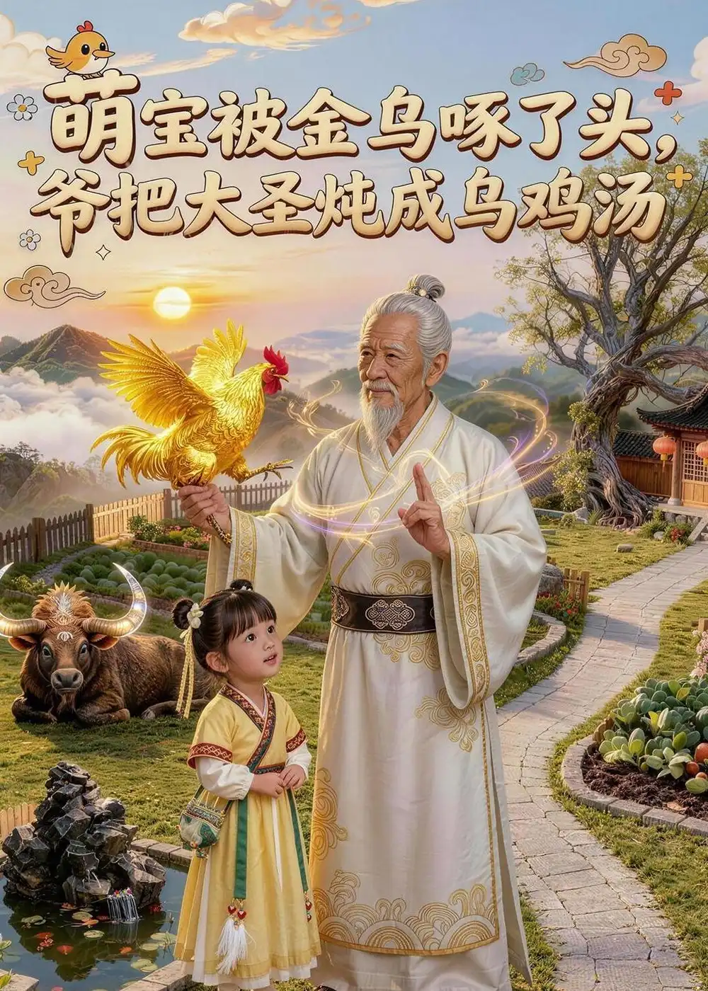 萌宝被金乌啄了头,爷把大圣炖成乌鸡汤&萌宝被金乌啄了头爷把大圣炖成乌鸡汤
