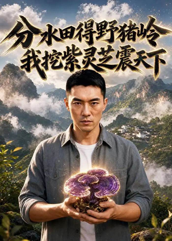 分水田得野猪岭我挖紫灵芝震天下