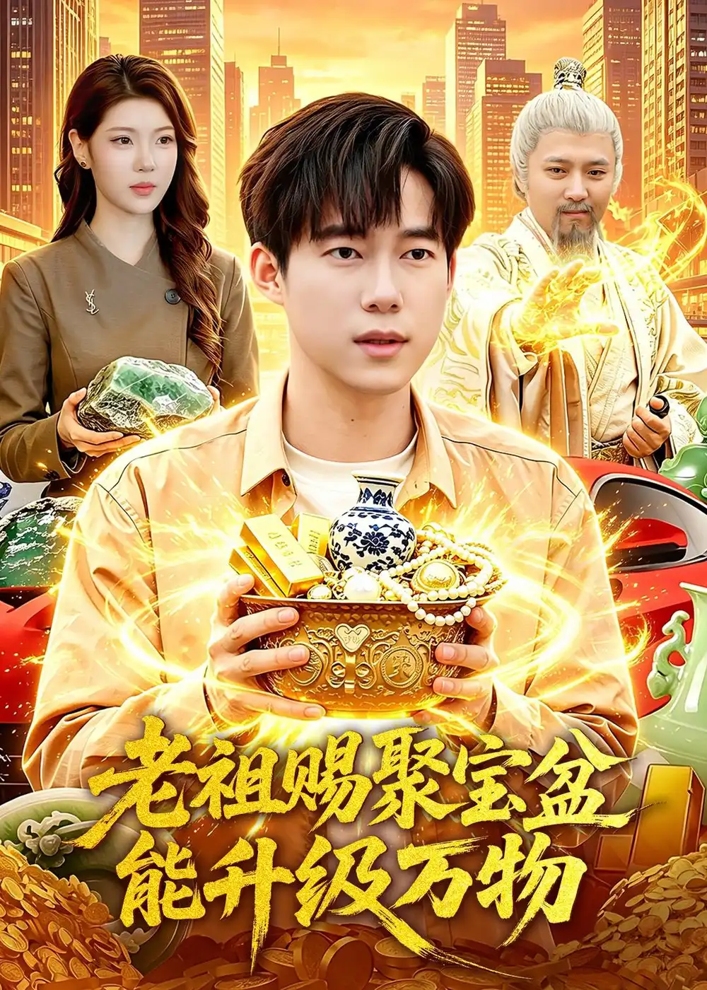 老祖赐聚宝盆能升级万物 - 短剧短剧海报图片