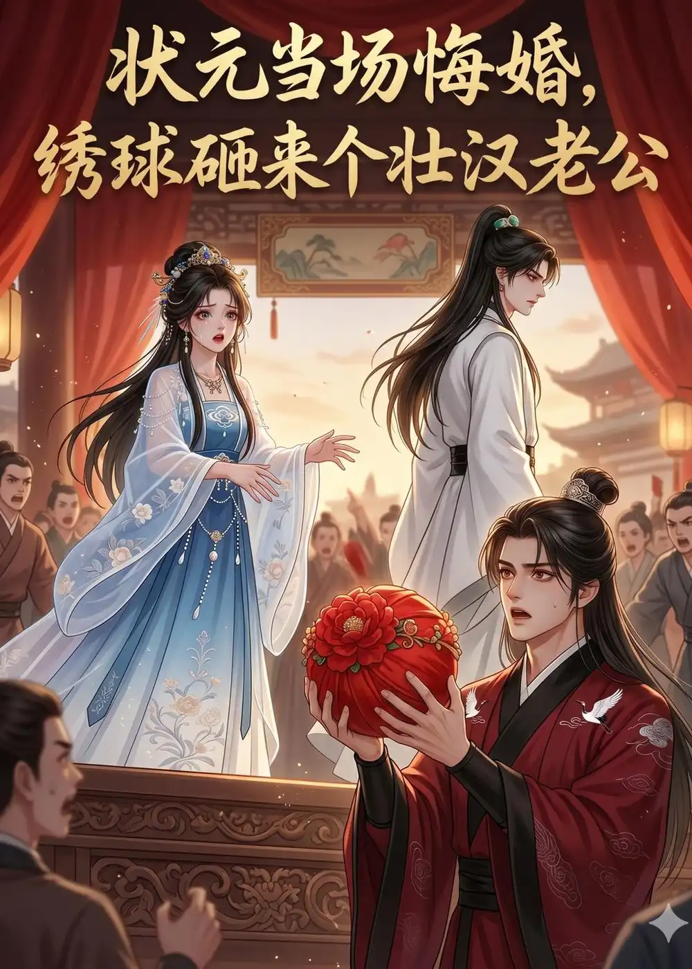 漫剧《 状元当场悔婚，绣球砸来个壮汉老公&状元当场悔婚绣球砸来个壮汉老公 - 短剧短剧海报图片