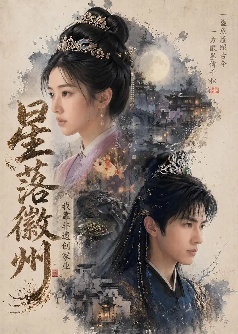 星落徽州：我靠非遗创家业&星落徽州我靠非遗创家业 - 短剧短剧海报图片