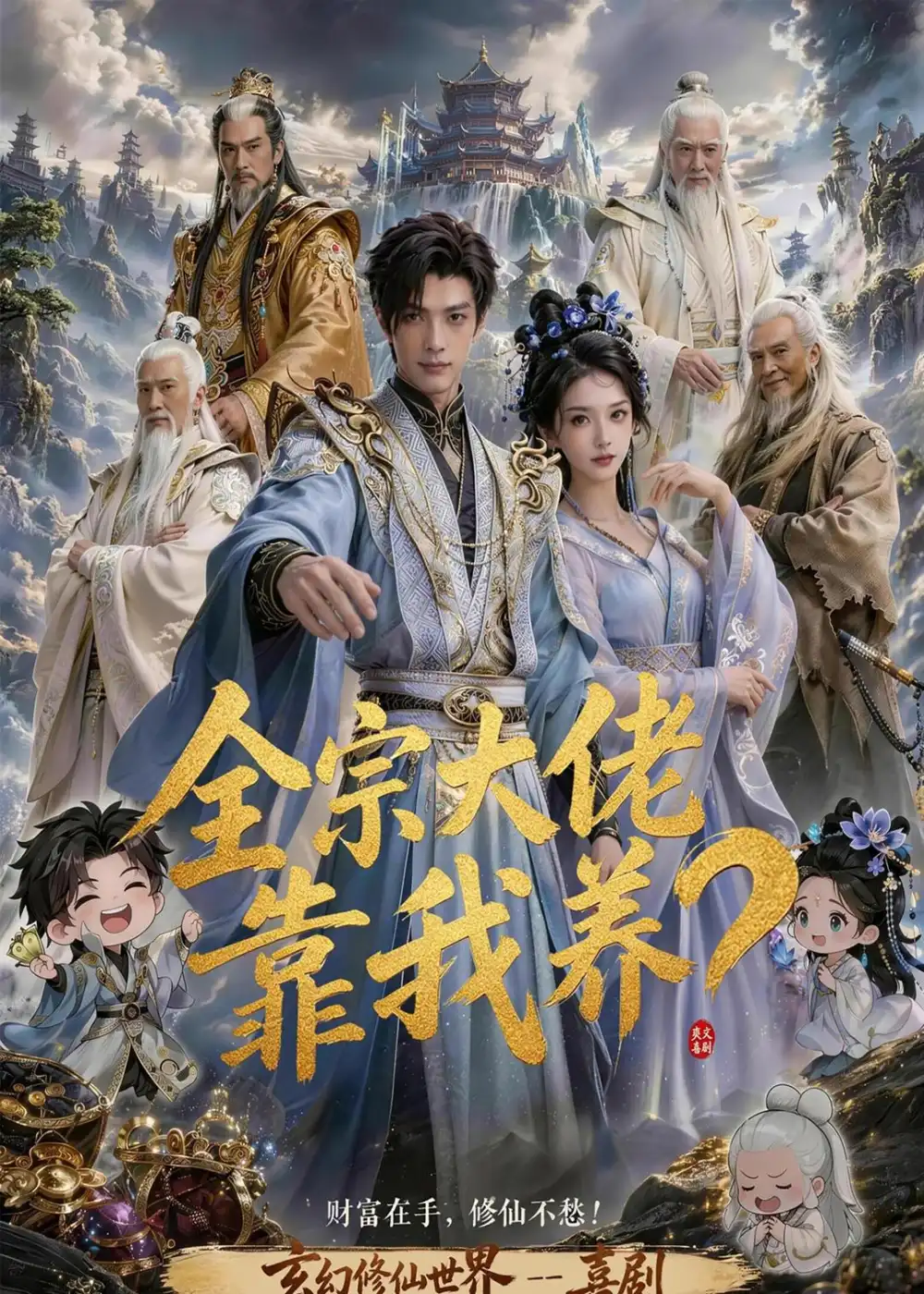 全宗大佬靠我养？ - 短剧短剧海报图片