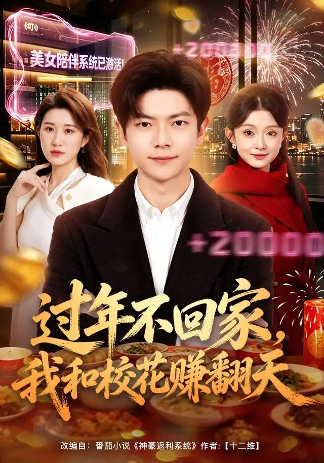 过年不回家，我和校花赚翻天&过年不回家我和校花赚翻天 - 短剧短剧海报图片