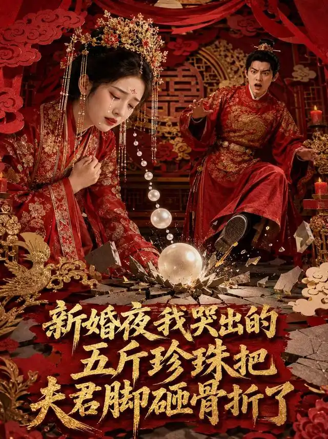 新婚夜，我哭出的五斤珍珠把夫君脚砸骨折了&新婚夜我哭出的五斤珍珠把夫君脚砸骨折了 - 短剧短剧海报图片