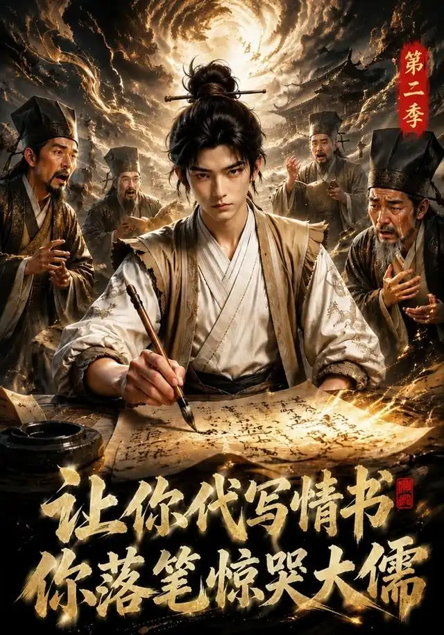让你代写情书，你落笔惊哭大儒第二季&让你代写情书你落笔惊哭大儒第二季 - 短剧短剧海报图片