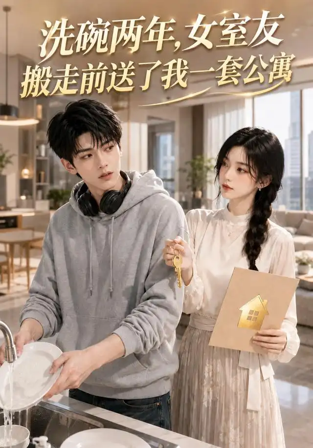 洗碗两年，女室友搬走前送了我一套公寓&洗碗两年女室友搬走前送了我一套公寓 - 短剧短剧海报图片