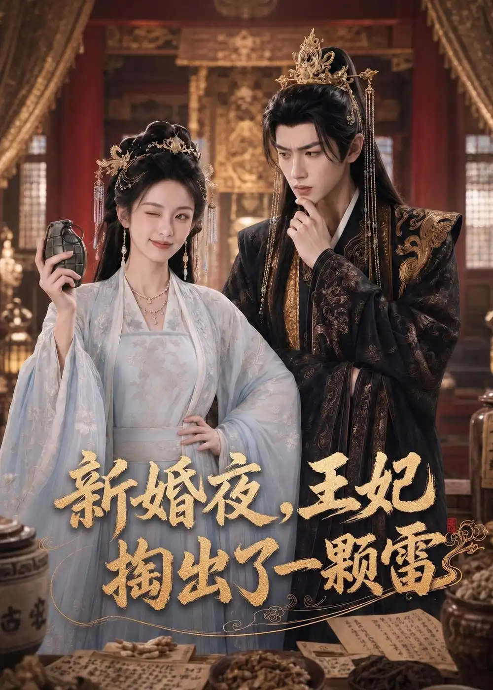 新婚夜，王妃掏出了一颗雷&新婚夜王妃掏出了一颗雷 - 短剧短剧海报图片