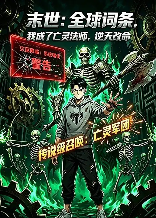 末世全球词条我成了亡灵法师逆天改命 - 短剧短剧海报图片
