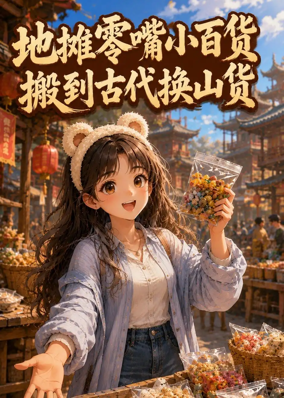 地摊零嘴小百货,搬到古代换山货&地摊零嘴小百货搬到古代换山货