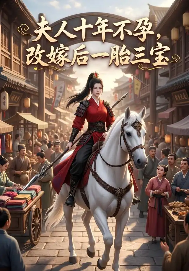 夫人十年，不孕改嫁后一胎三宝！&夫人十年不孕改嫁后一胎三宝 - 短剧短剧海报图片