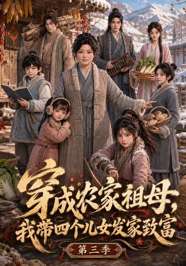 穿成农家祖母，我带四个儿女发家致富第三季&穿成农家祖母我带四个儿女发家致富第三季 - 短剧短剧海报图片