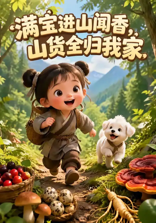 满宝进山闻香，山货全归我家&满宝进山闻香山货全归我家 - 短剧短剧海报图片