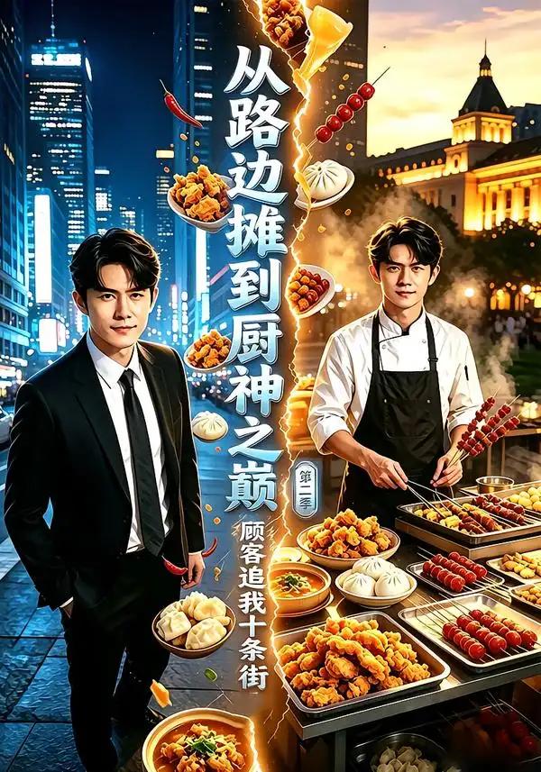 从路边摊到厨神之巅，顾客追我十条街第二季&从路边摊到厨神之巅顾客追我十条街第二季 - 短剧短剧海报图片