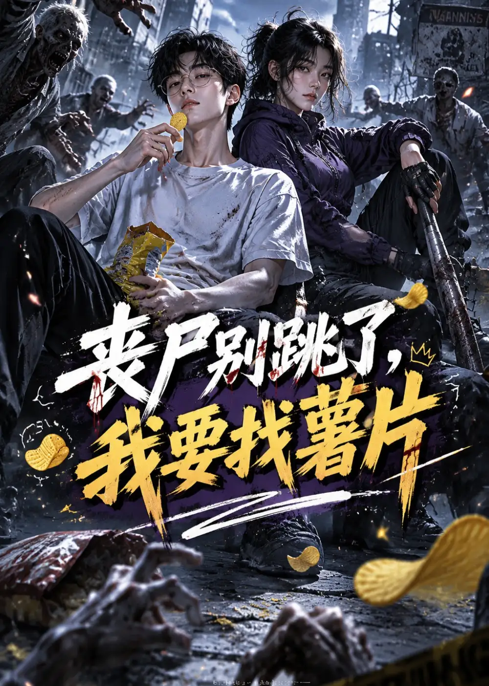丧尸别跳了，我要找薯片&丧尸别跳了我要找薯片 - 短剧短剧海报图片