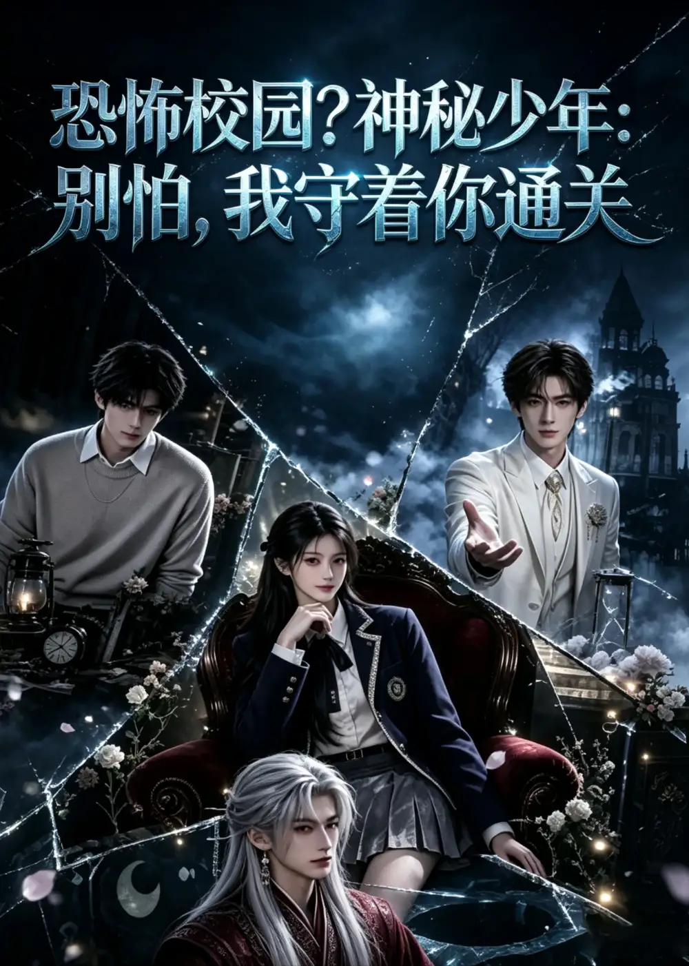 恐怖校园?神秘少年:别怕,我守着你通关&恐怖校园神秘少年别怕我守着你通关