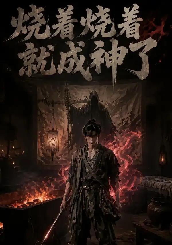 烧着烧着就成神了 - 短剧短剧海报图片