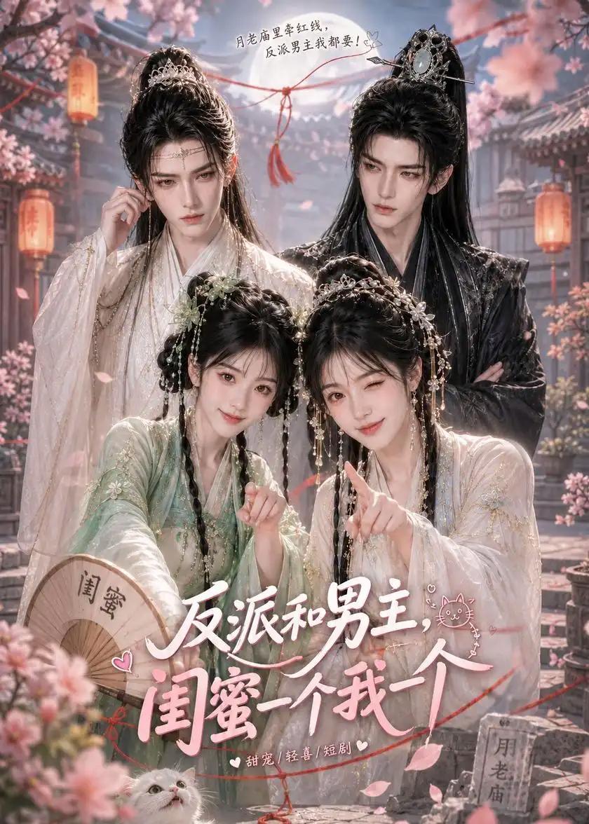 反派和男主，闺蜜一个我一个&反派和男主闺蜜一个我一个 - 短剧短剧海报图片