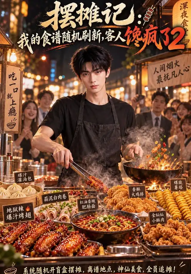 摆摊记：我的食谱随机刷新，客人馋疯了2 - 短剧短剧海报图片