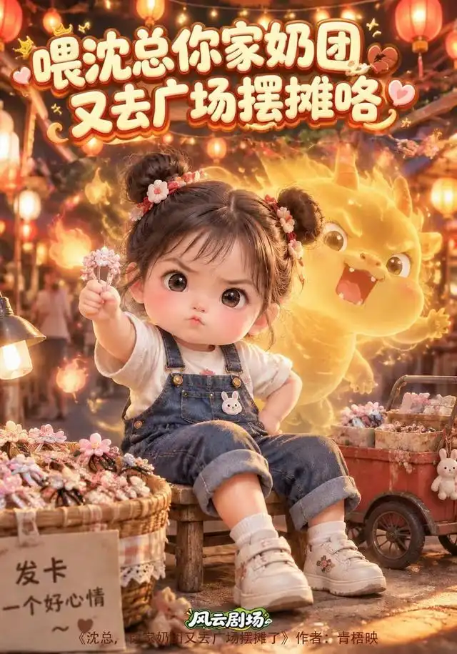 喂沈总你家奶团又去广场摆摊咯