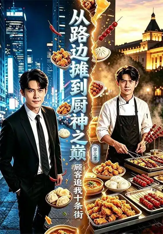 从路边摊到厨神之巅，顾客追我十条街第三季 - 短剧短剧海报图片