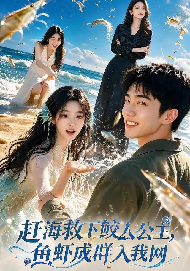 赶海救下鲛人公主，鱼虾成群入我网 - 短剧短剧海报图片