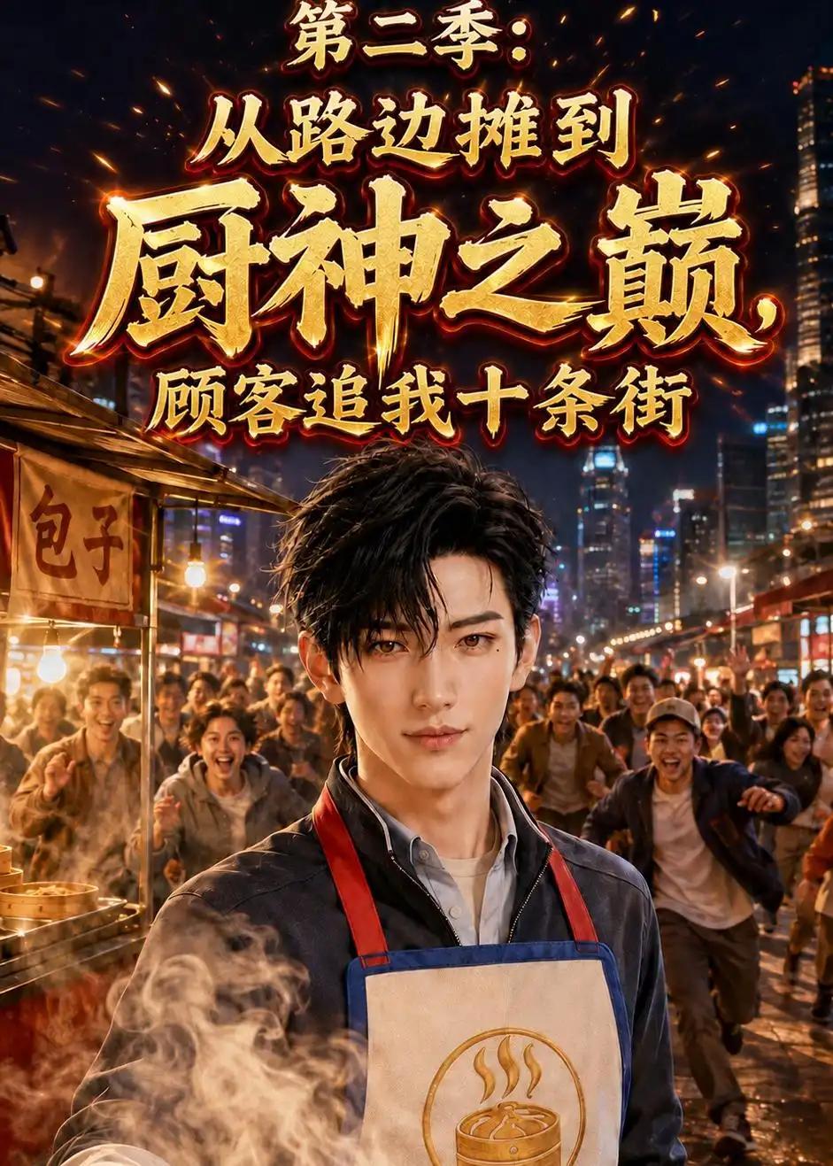 第二季从路边摊到厨神之巅，顾客追我十条街&第二季从路边摊到厨神之巅顾客追我十条街 - 短剧短剧海报图片