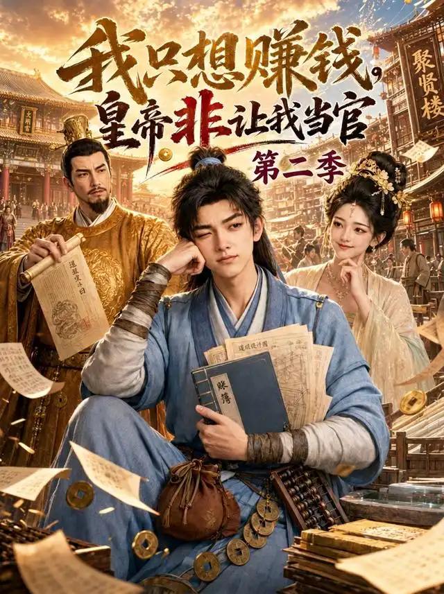 我只想赚钱，皇帝非让我当官第二季 - 短剧短剧海报图片
