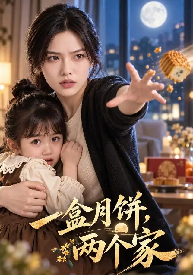 一盒月饼,两个家