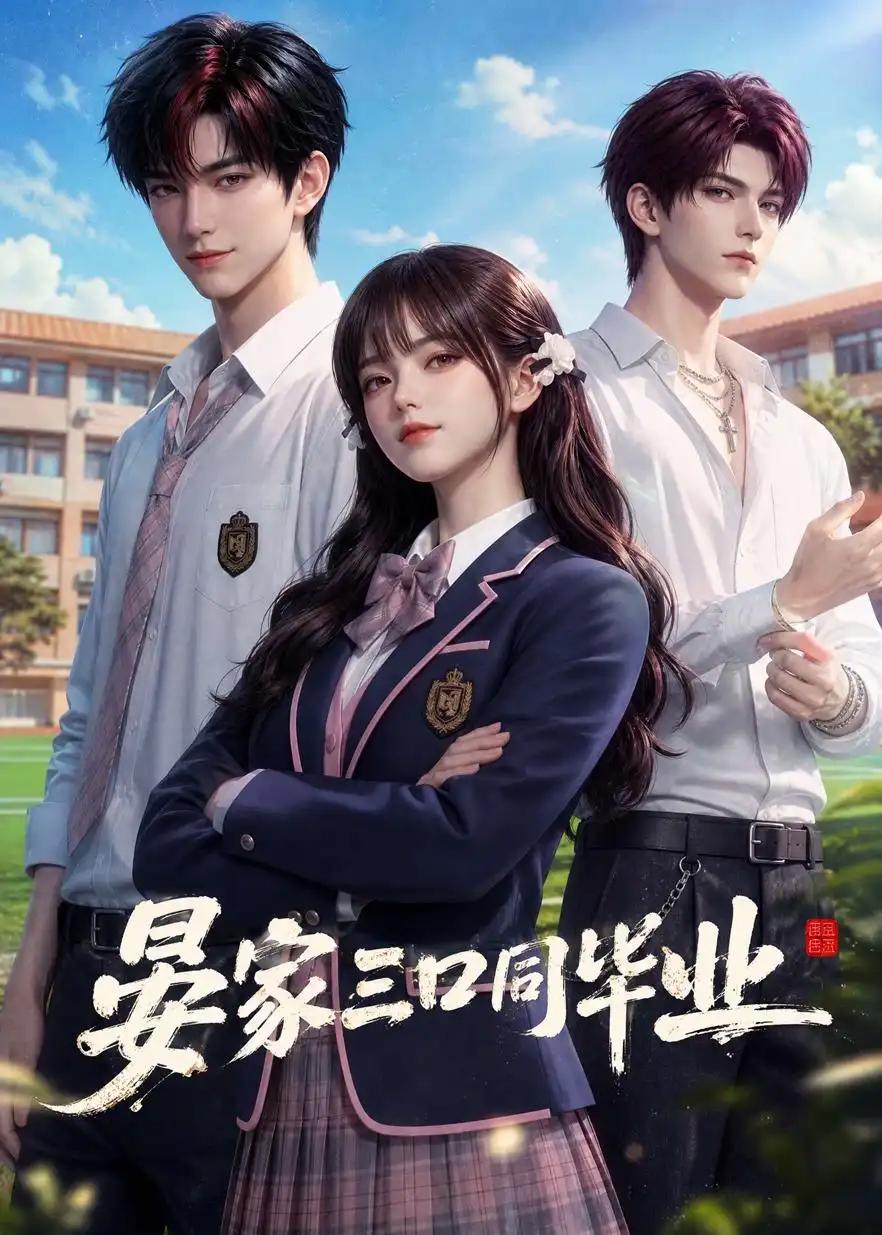 晏家三口同毕业