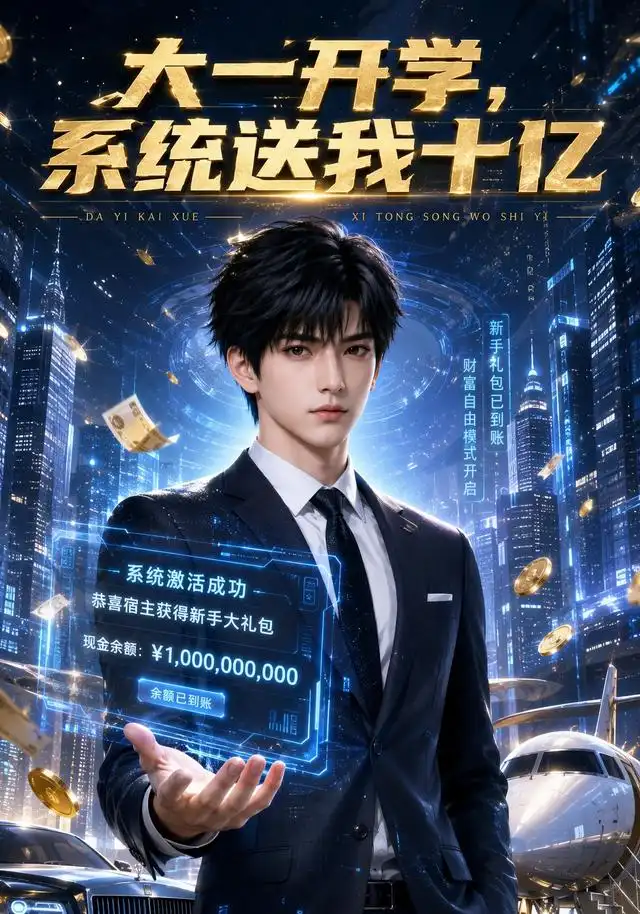 大一开学，系统送我十亿 - 短剧短剧海报图片
