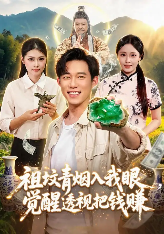 祖坟青烟入我眼，觉醒透视把钱赚 - 短剧短剧海报图片