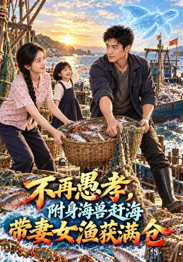 不再愚孝,附身海兽赶海带妻女渔获满仓