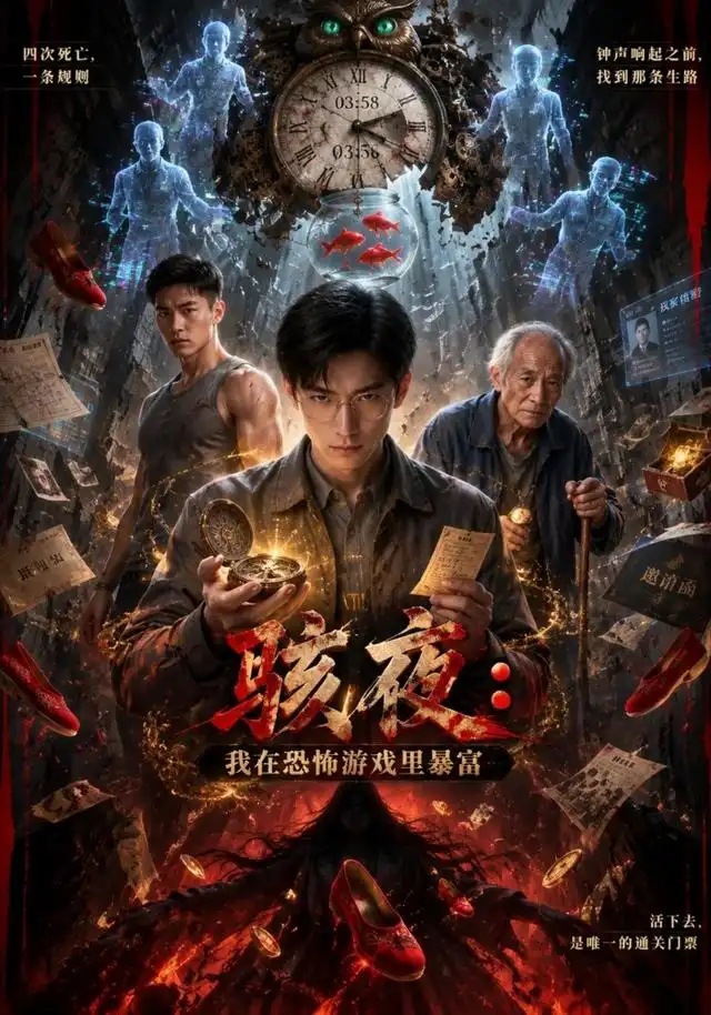 骇夜：我在恐怖游戏里暴富 - 短剧短剧海报图片