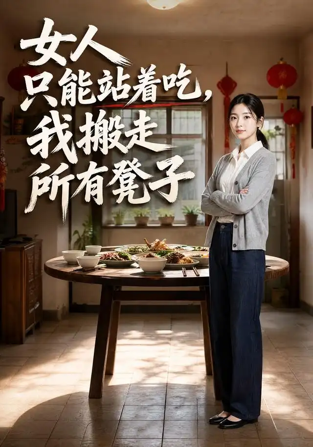女人只能站着吃,我搬走所有凳子