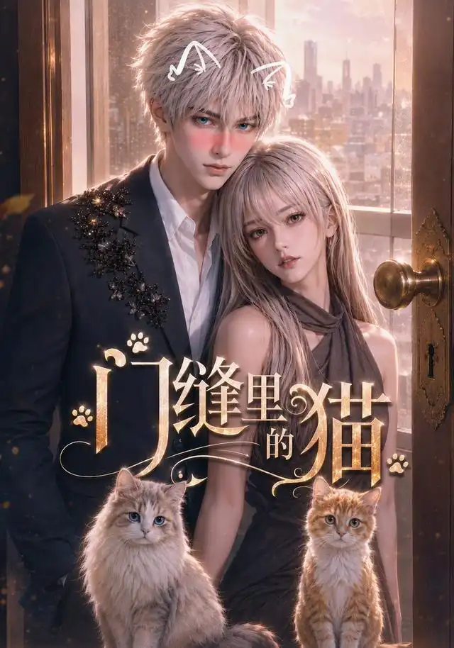 门缝里的猫